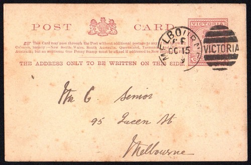 Victoria 1889 cartolina - 1889,