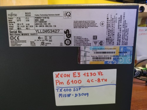 Fujitsu primergy tx100
