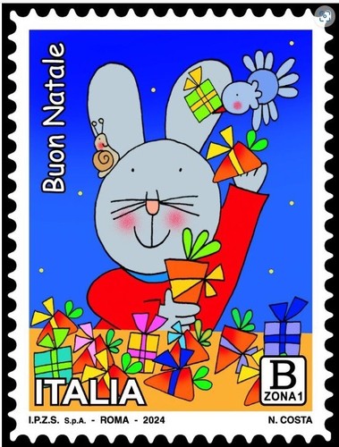 Francobollo natale laico - francobollo,