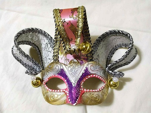 Colombina giullare maschera - colombina,