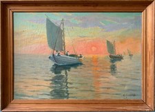 Quadro a Olio Maritim Barche