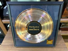 Technics SL-1200 SERIES 35th Anniversary Gold Disc con scatola e libretto ori...