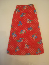 Barbie Vintage Best Buy Set #7209 Maxi Gonna 1975 Rossa con fiori e punti