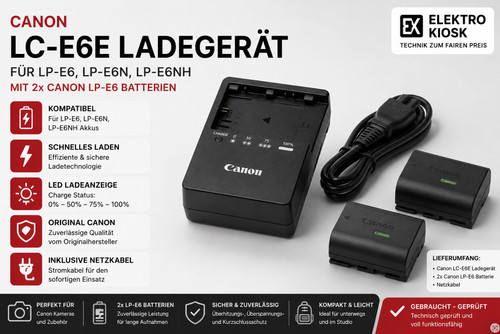 Canon e6e caricatore per - lc-e6e,