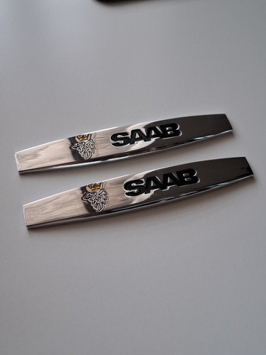 Coppia badge cromati saab per - coppia,