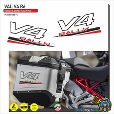 Kit Adesivi Valigie Alluminio Ducati Multistrada V4 Rally Red Black VAL V4 R6
