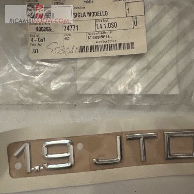 Scritta post cilindrata 9 - post., 1.9