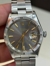 Orologio Rolex Oyster Perpetual Date 1501 Quadrante Grigio 34mm Automatico Vintage Acciaio