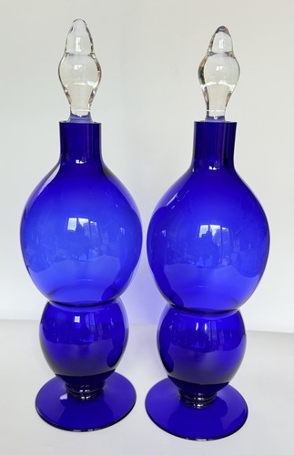 Decanter doppia zucca blu - decanter, a