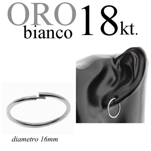 Mono orecchino uomo oro - uomo, bianco