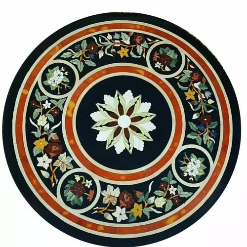 Tavolo intarsiato marmo - in, 24"