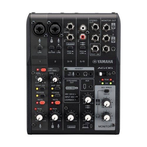 Yamaha ag06mk2 black mixer - ag06mk2,