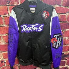 Giacca Mitchell Ness nera Toronto Raptors vintage Team Origins full-snap media