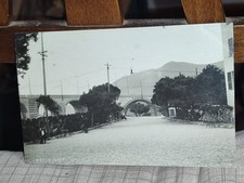 Cartolina Recco Giardini Ponte Ferrovia Genova Fotografica Formato Piccolo 