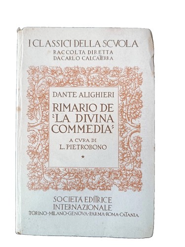 Libro dante alighieri rimario - libro,