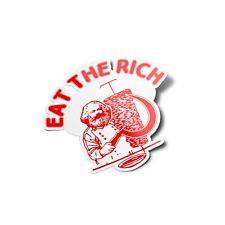 PACK x5 AUTOCOLLANTS Stickers Eat the rich Doner Kebab Karl Marx Socialiste 9 cm