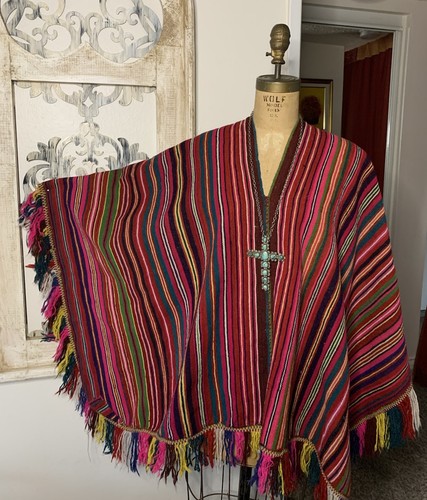 Poncho vintage lana - poncho,