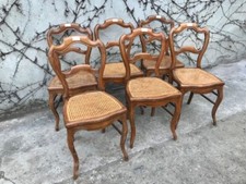 Lotto di 06 Sedie Luigi Filippo in Noce - Restaurato (in corso d'opera)