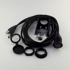 Kit installazione incasso cruscotto auto spina 2M doppia USB 3.0 A femmina a maschio