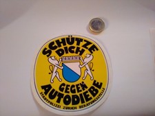 ADESIVO VINTAGE STICKER KLEBER SCHUTZE DICH STADTPOLIZEI ZURICH 