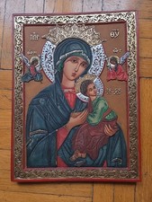 Icona Russa Madonna del PERPETUO SOCCORSO - Dipinta a Mano