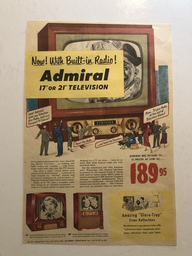 Televisore ammiraglio anni - televisore,