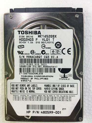 Toshiba mk1652gsx disco - toshiba, rigido