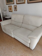 divano 2 posti in pelle Chateau d'ax con movimento relax