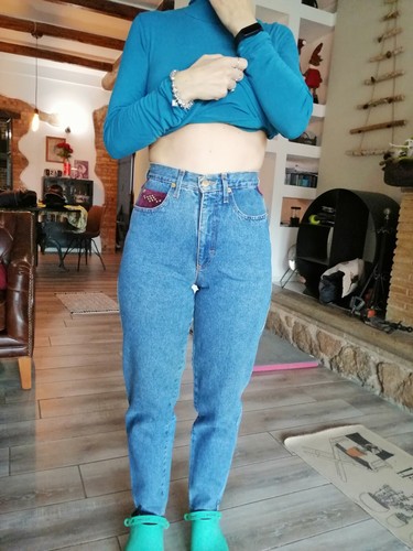 Jeans roccobarocco vita alta - jeans,