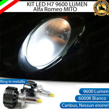 KIT FULL LED ALFA MITO 159 LAMPADE LED H7 6000K XENON BIANCO NO ERROR 9600 LM
