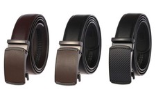 Cintura uomo elegante in pelle cintura jeans con fibbia a scatto, bordo regol...