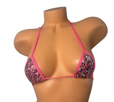 Top micro bikini leopardato