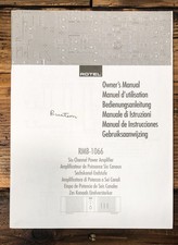 Rotel RMB-1066 Amplificatore Proprietario/Manuale Utente *Originale*