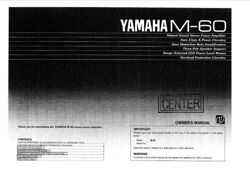 Yamaha amplificatore - yamaha, m-60