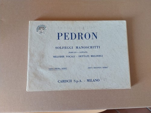 Pedron solfeggi manoscritti - pedron,