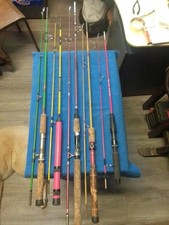 lotto 5 canna da pesca vintage Solido Spinning 