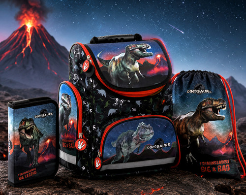Zaino scuola dinosauro set - , 3