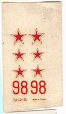 SUKHOI SU-21G 21 G "FLAGON" 1/72 DECALS DA KIT PIONEER 2 68x39mm ca.