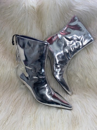 Stivaletti zara argento pelle - argento,