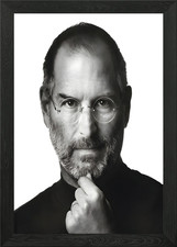 Ritratto Steve Jobs in bianco