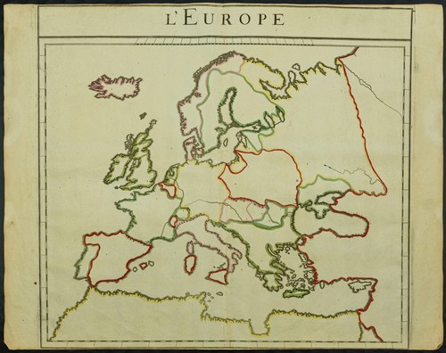 1711 carta geografica di - -,