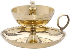 Lampada Ghee Lampada Ad Olio Con Stoppino Fatta a Mano in Ottone Casa Giardino O