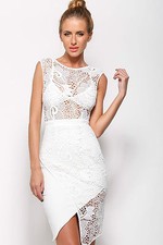 Abito ricamato nudo pizzo