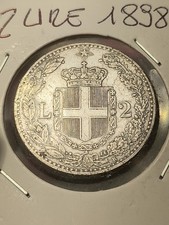 SPLENDIDA 2 LIRE 1898 ZECCA ROMA REGNO D'ITALIA UMBERTO I RARITÀ R 