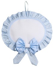 Filet fiocco nascita ovale - -,
