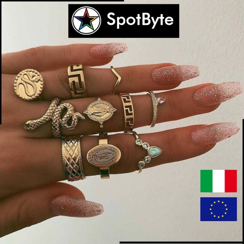 Set anelli donna dorati in - 10,