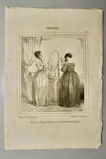 BEAUMONT EDOUARD DE(1821-1888)-LITHO ORIGINALE DU CHARIVARI-1850-FARIBOLES-N°51