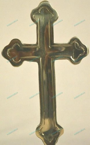 Croce cristiana ottone - in,