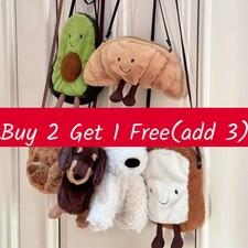 Borsa peluche croissant con