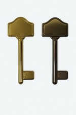 CHIAVE PASSEPARTOUT PORTE INTERNE E MOBILI VALLI & COLOMBO OTTONE BRONZO VINTAGE